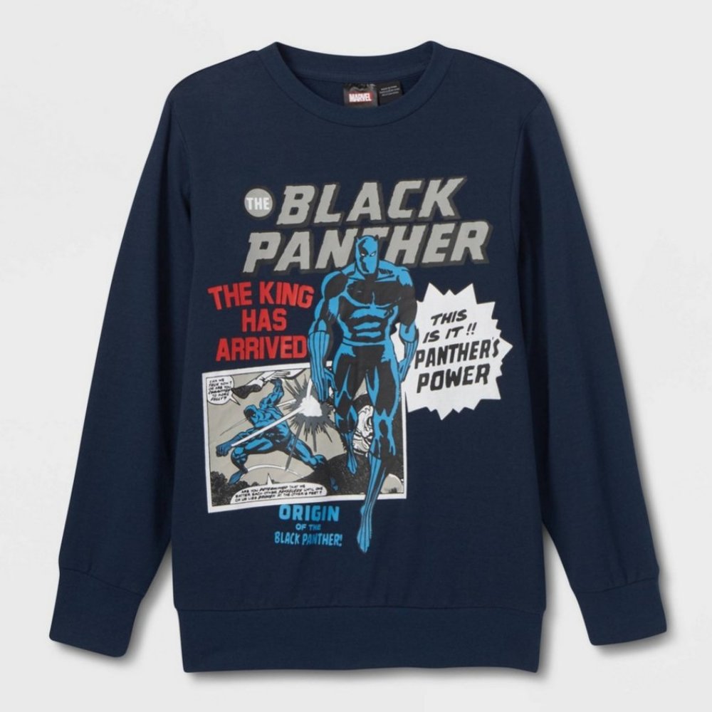Boys' Marve Black Panther Crewneck Sweatshirt
